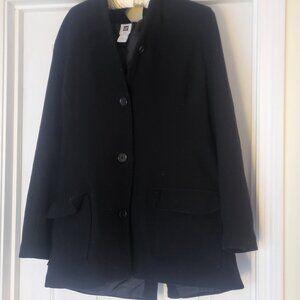 Womans Gap100% wool pea coat, Size Large , Black